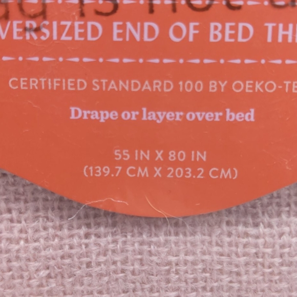 Opalhouse Bedding Opalhouse Oversized End Of Bed Throw Soft Pink